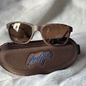 Maui Jim Polarized Matte Tortoise Rubber Sunglasses